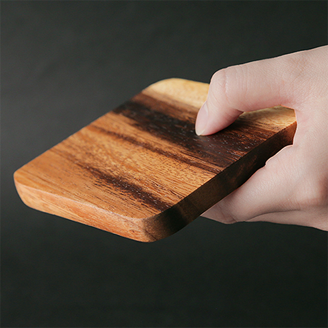 相思木方形圓形隔熱杯墊